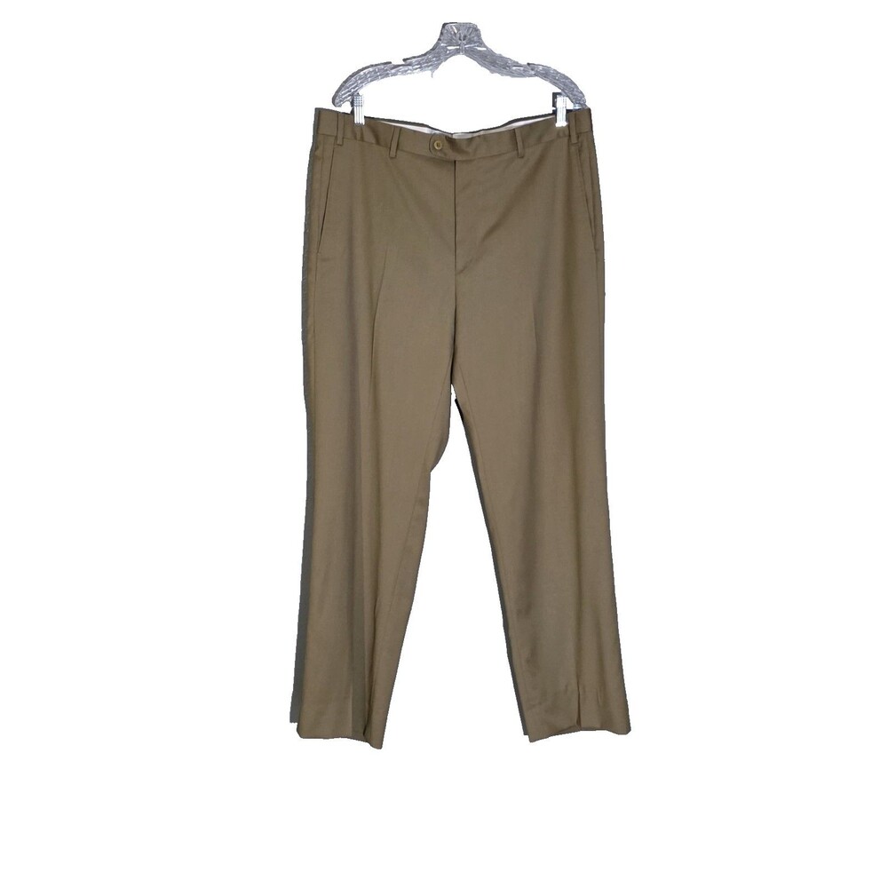 Zanella Flat Front Mens Wool Trousers Pants Sz 38